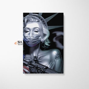 MARILYN MONROE Wall ART Marilyn Monroe Gangster Wall Art Hollywood Wall Art Iconic Prints Girly Wall Art Fashion Art Print 60s Wall Art