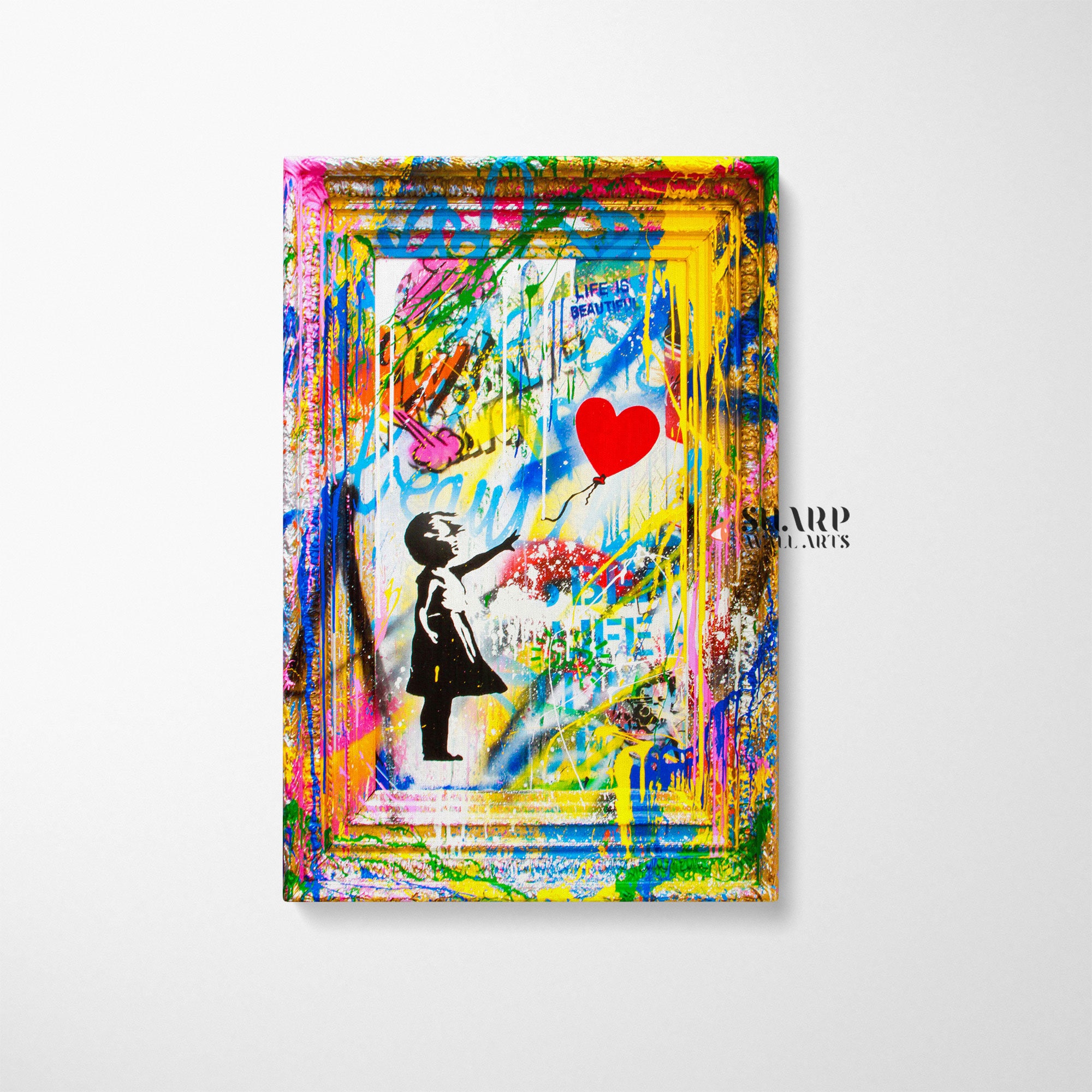 Wall Clock Flying Balloon カリモク BANKSY Wall Clock Flying Balloon カリモク BANKSY