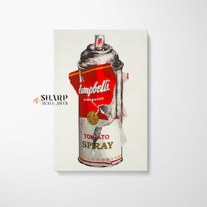 BANKSY WALL ART Canvas Print, Tomato Spray Canvas, Graffiti Street Art, Modern Wall Art, Pop Culture Wall Art, Pop Art Canvas, Vintage Print