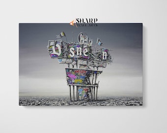 GRAFFITI WALL ART Amusement Park Artwork Street Art Canvas, Large Pop Art Wall Art, Street Art Print, Pop Art Canvas, Graffiti Art Print