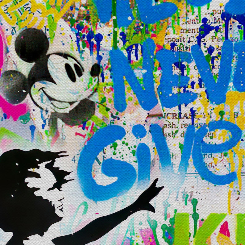 BANKSY WALL ART Banksy Canvas Banksy Life is Beautiful Banksy Etsy