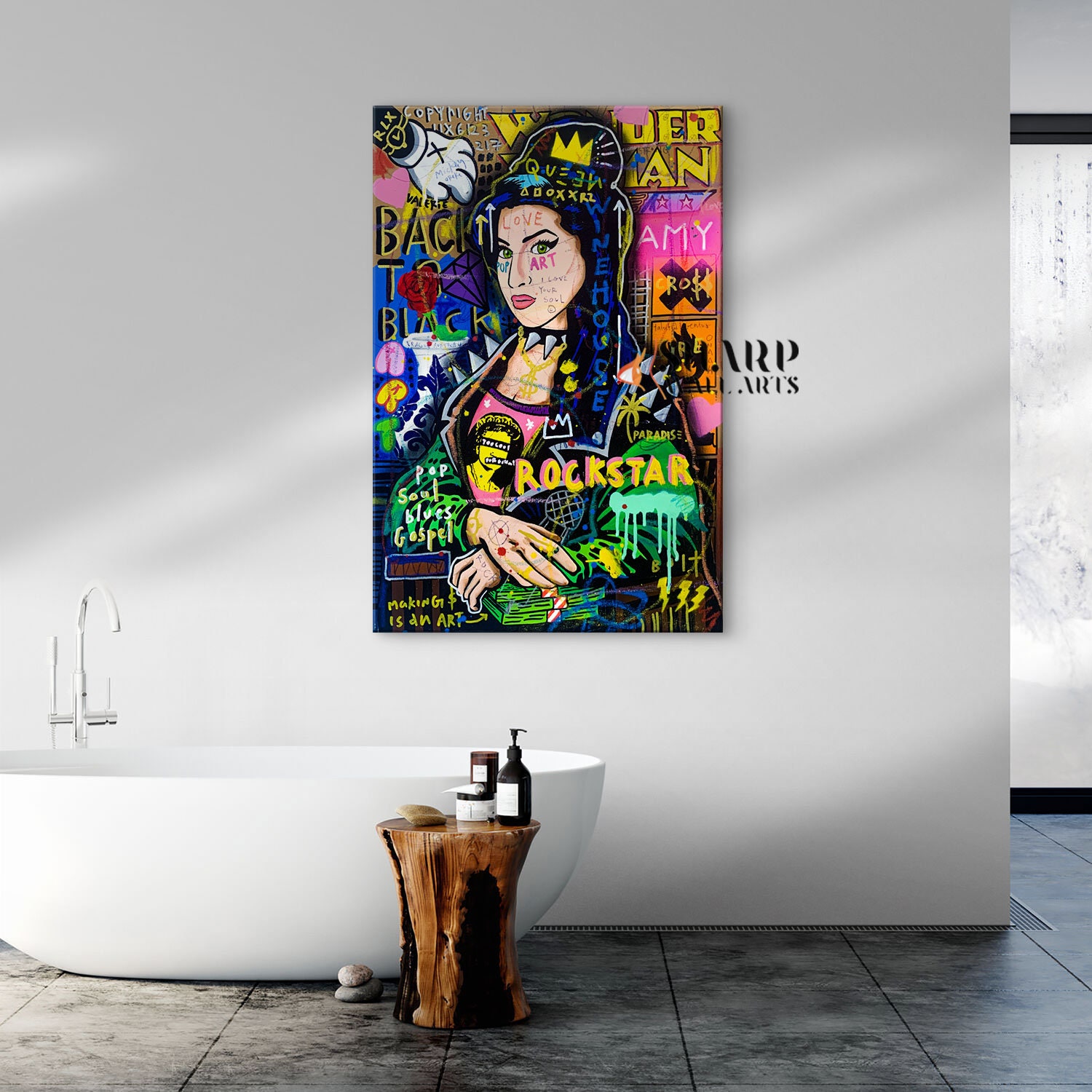 Buy Rockstar Amy CANVAS Wall ART PRINT, Famous Women Art, Pop Culture Wall  Art, Colorful Art, Trendy Modern Colorful Graffiti Street Pop Art Online in  India - Etsy, image size:1500x1500