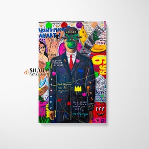 POP ART CANVAS Banksy Style Artwork Famous Artist Prints Graffiti Wall Art Street Art Canvas Large Pop Art Canvas Pop Art Wall Art