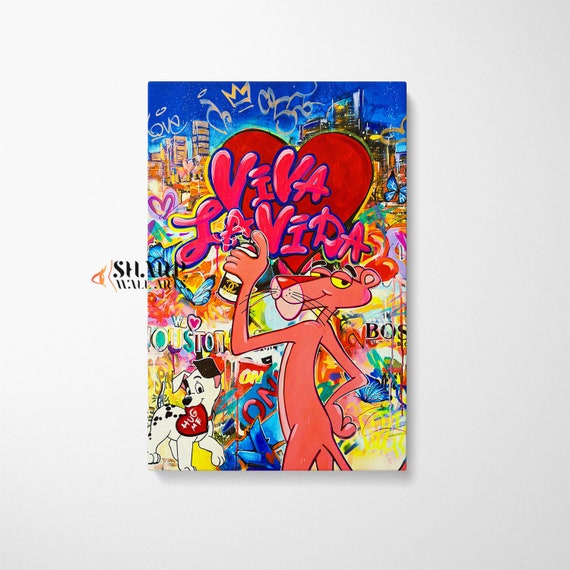GRAFFITI WALL ART Cartoon Style Artwork Mixed Media Graffiti