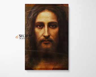 REAL FACE Of JESUS Christ Art, Face Of God Artwork, Religious Room Decor, Catholic Art, Christian Gift For Pastor, Priest, Holy Church