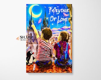 GRAFFITI WALL ART Love Quotes Wall Art Banksy Wall Art Pop Art Wall Art Street Art Canvas Large Pop Art Print Long Distance Relationship Art