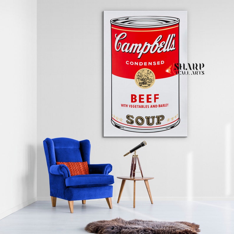ANDY WARHOL CAMPBELL Soup Can Print Banksy Soup Artwork Pop Art Wall ...