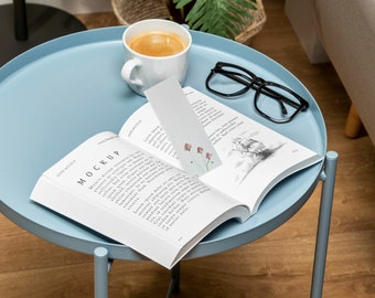 3 Hand Painted Watercolor Bookmarks/Lotus Flowers/Personalized Gift/Flowers Bookmarks/Reading Gift / Paper Bookmark / Handmade in Canada /