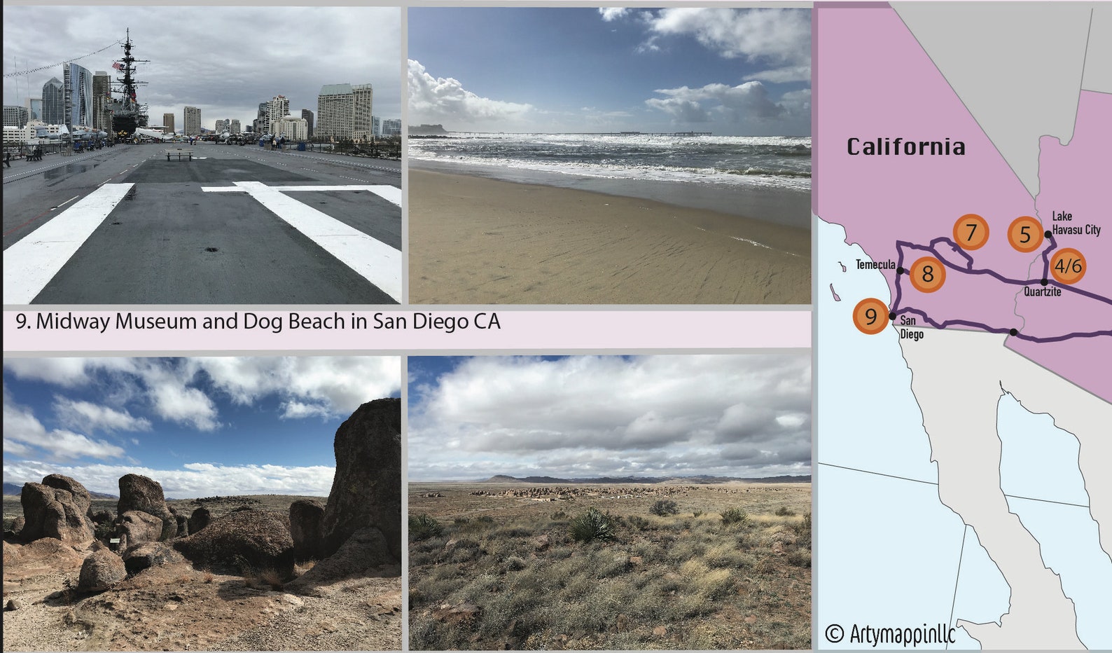 RV Travel Map Road Trip Map Summer Vacation Map Etsy