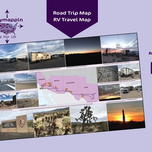 RV Reisekarte | Road Trip Karte | Sommerurlaubskarte