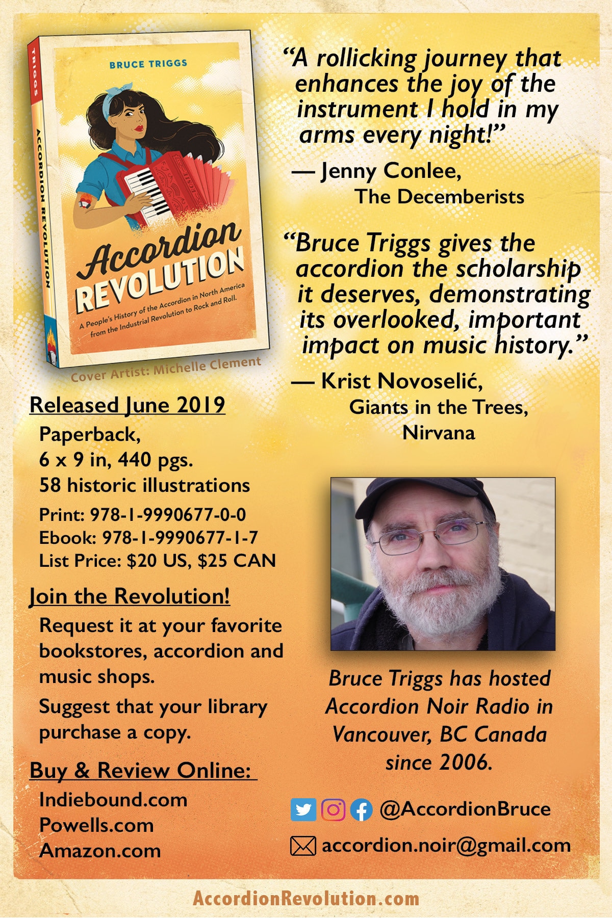 Accordion Revolution Book by Bruce Triggs signed and Personally