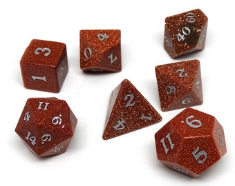 Stone Dice Collection - Goldstone - Signature Font