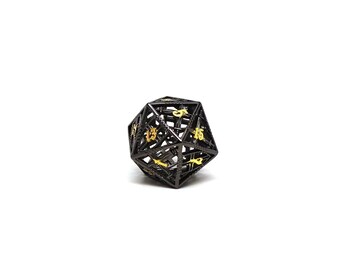 Hollow Dice of Devine Retribution - Gun Metal D20