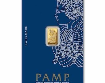 1 Gram PAMP Suisse Lady Fortuna Gold Bar | 24k Pure Bullion (Assay Card)