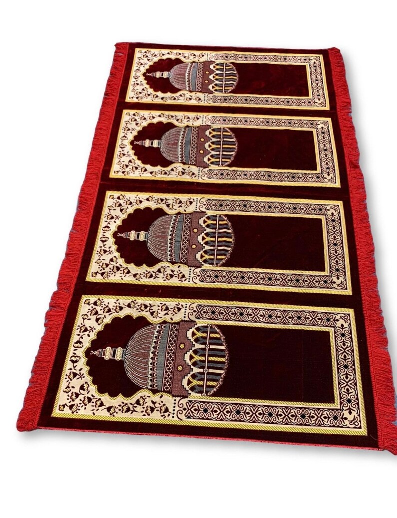 Velvet Prayer Rug for 4 Person High Quality Family Size Etsy