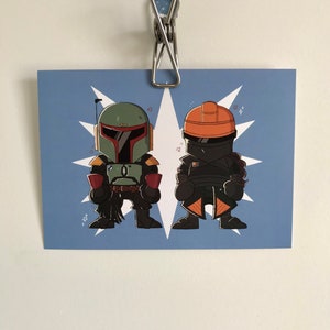 Star Wars// Boba and Fennec// 4x6" postcard prints