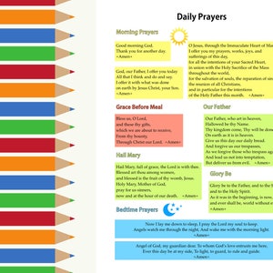 Catholic Kids Daily Prayer Tracker | 8.5” X 11” Printable - Etsy