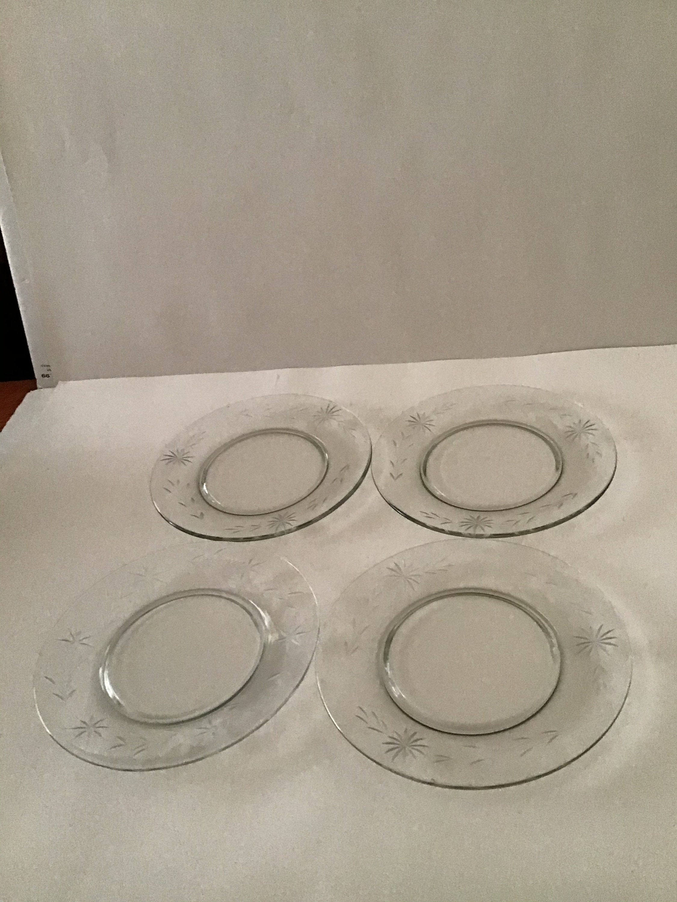 Clear glass top dessert plates