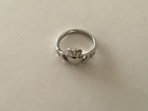 Vintage ShanOre Sterling Silver Claddagh Ring Siz… - image 1