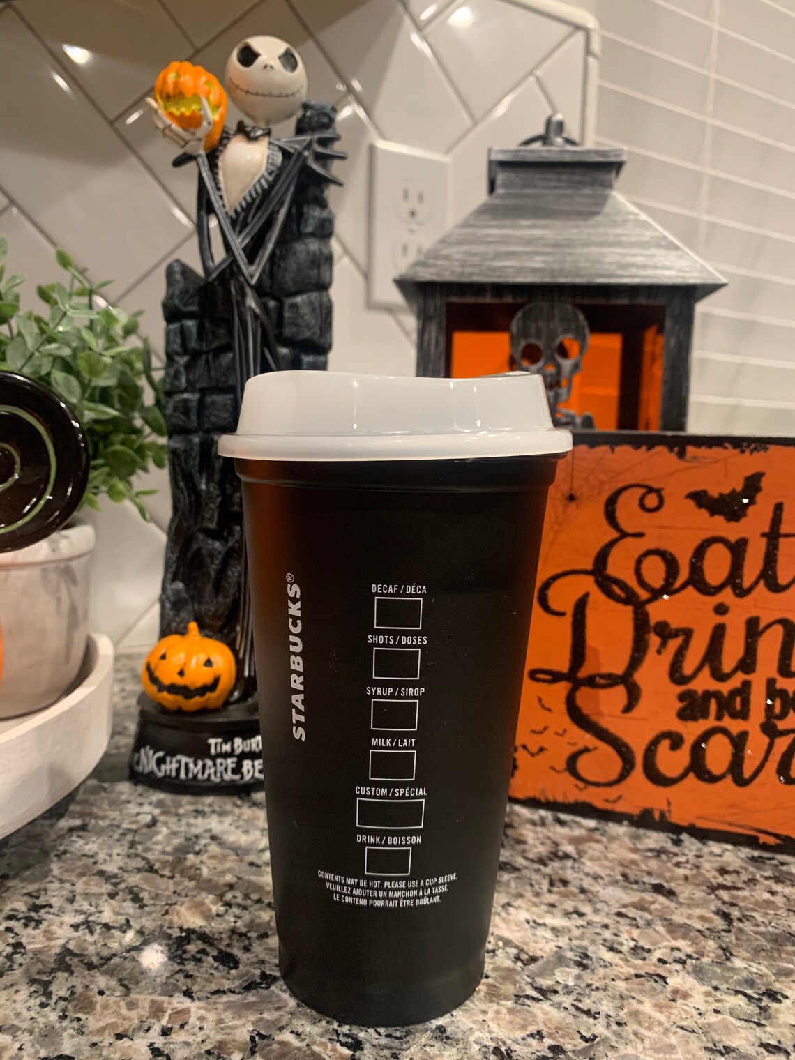 Starbucks new 16oz halloween hot cups with glow in the dark Etsy