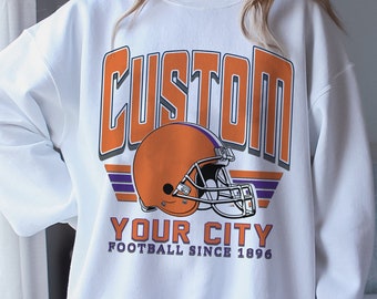 Custom Football Sweatshirt, Custom Sports Team Hoodie, Unisex Custom Tee, Custom Design Graphic Tee