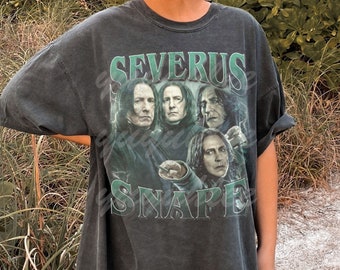 T-shirt vintage Severus Snape en édition limitée, cadeau pour femme et homme T-shirt teint en pièce unisexe, T-shirt couleurs confort