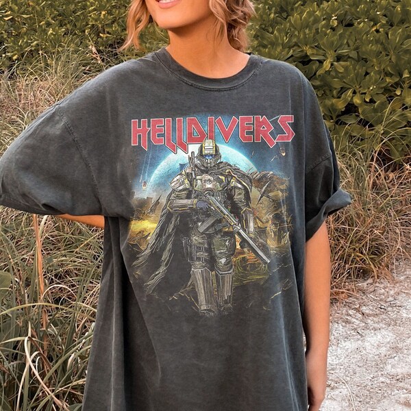 Helldivers 2 Skull Shirt - Helldivers 2 T-shirt, Helldivers 2 Tee, Parodie, Heren, Unisex & Dames, Comfort Kleuren T-shirt