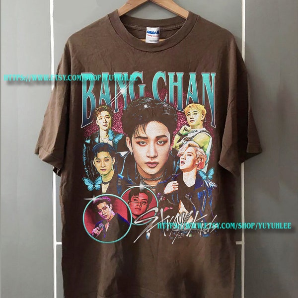 Stray Kids Bangchan Retro Bootleg T-shirt - stray kids shirt - Kpop Tshirt - Kpop Gift For her or him - Skz Shirt Yyl258