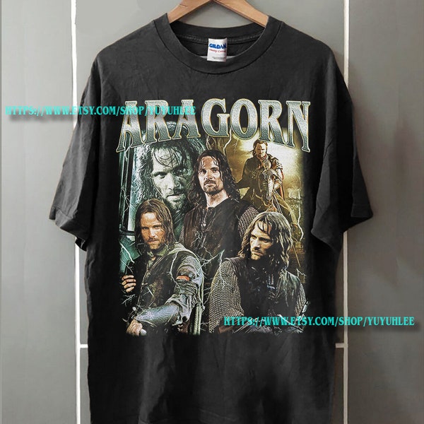 Aragorn shirt Vintage 90s Grapic Viggo Mortensen Tee Unisex Lord of the Rings Tshirt Bootleg horror Sweatshirt Graphic tee