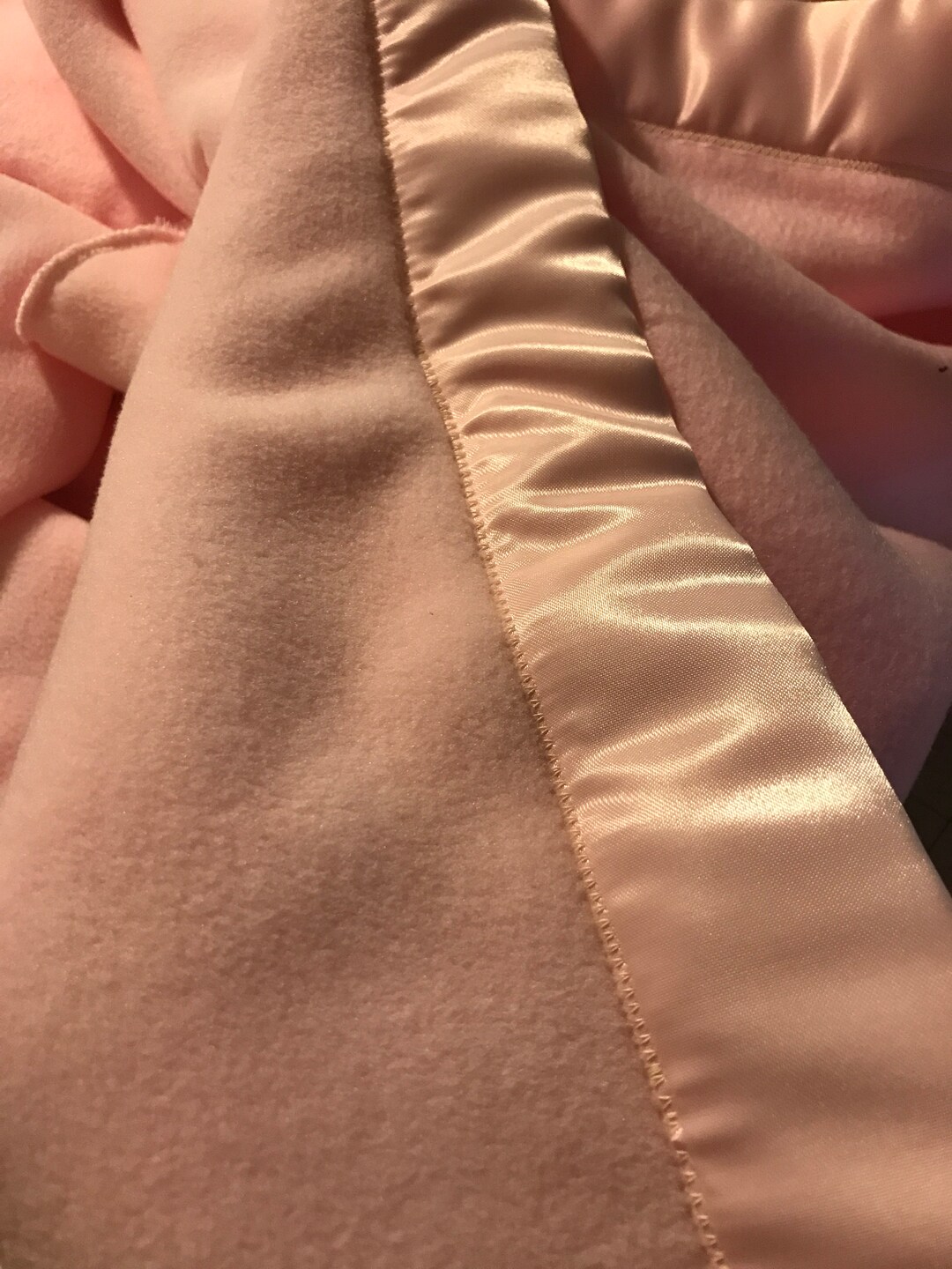 Satin Trim Baby Blanket Etsy