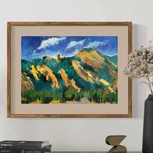 Devil's Thumb Flatirons - paper archival print: Boulder Colorado art, Flatirons, Colorado Landscape painting.