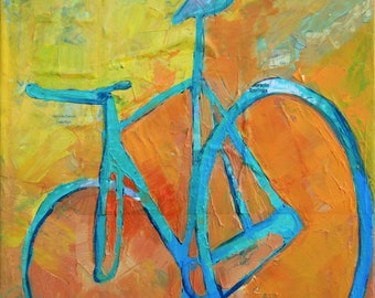 Springs Ride- Archival fine art Gicleé print on paper. Mountain bike/ square dimension/ home decor/ series collection