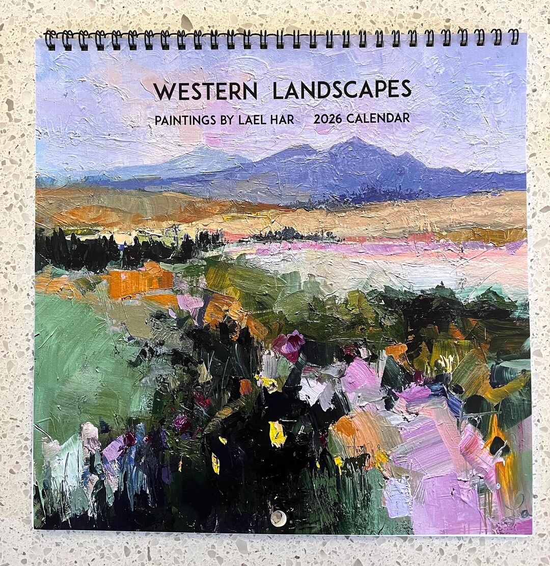 Art Wall 2026 Calendar Western Landscapes Paintings By Lael Har Etsy Il 60rv 