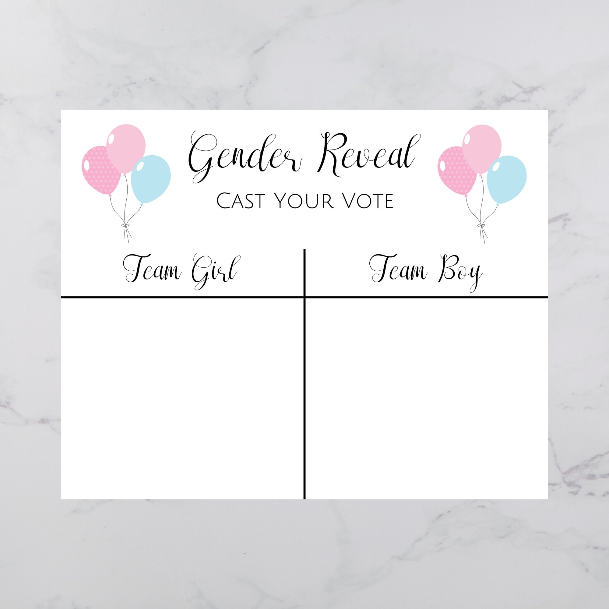 Gender Reveal Game Etsy