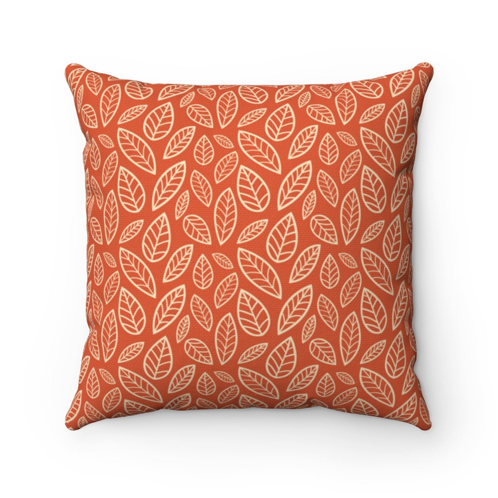 Burnt Orange Pillow Cover Burnt Orange Pillow Case 14 X 14 Etsy