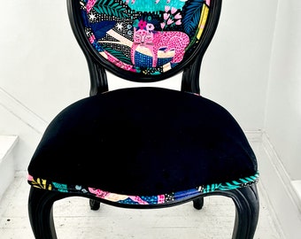 Hot Pink Cheetah Noir Chair