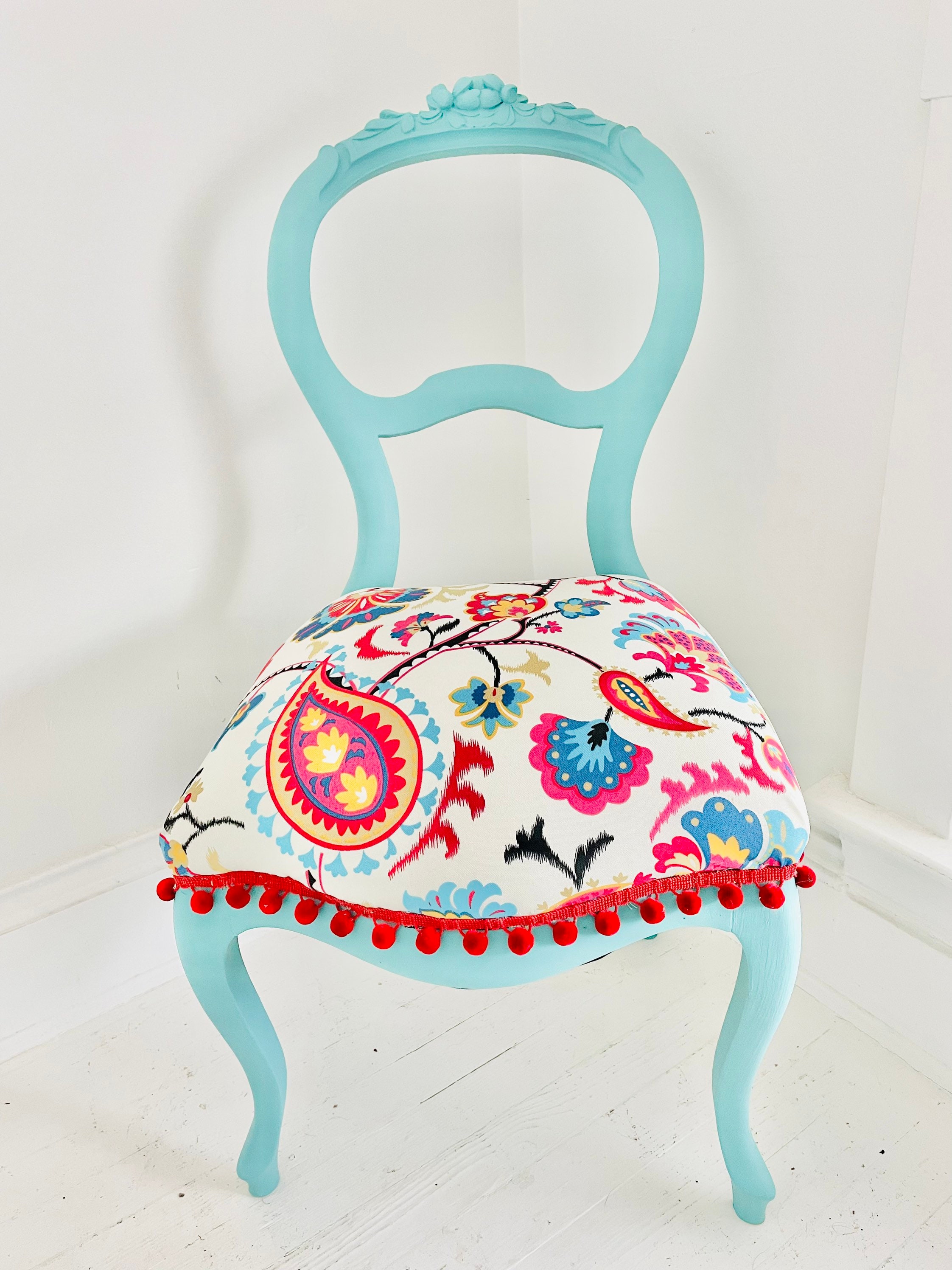 Victorian Paisley Upholstered Chair - Etsy