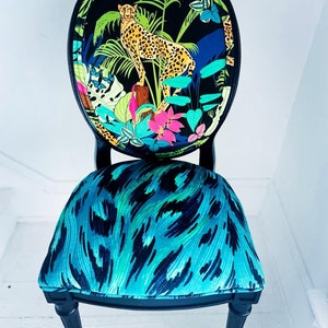 Leopard & Feather Dining Chair