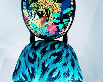 Leopard & Feather Dining Chair