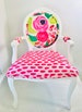 Pink Art Floral French Armchair 