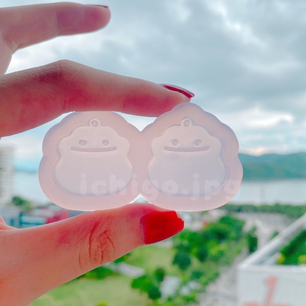 Kawaii ditto earrings silicone resin mold