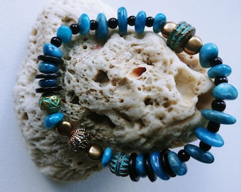 Gemstone Bohemian bracelet Anxiety Homemade Indie jewelry