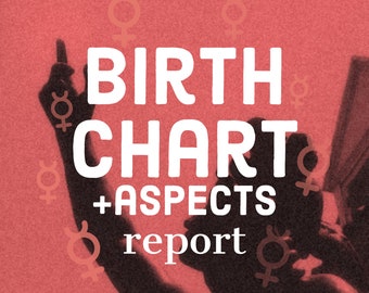 Birth Chart Plus Aspects Report