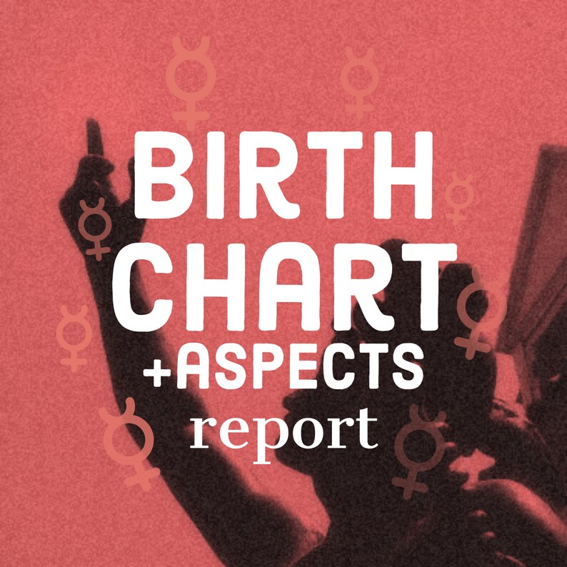 Birth Chart Plus Aspects Report Etsy