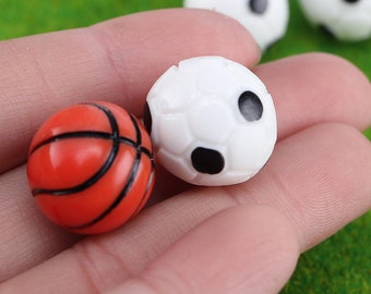 Dolls House Football Miniature Toy Shop Garden Game Black & White Ball