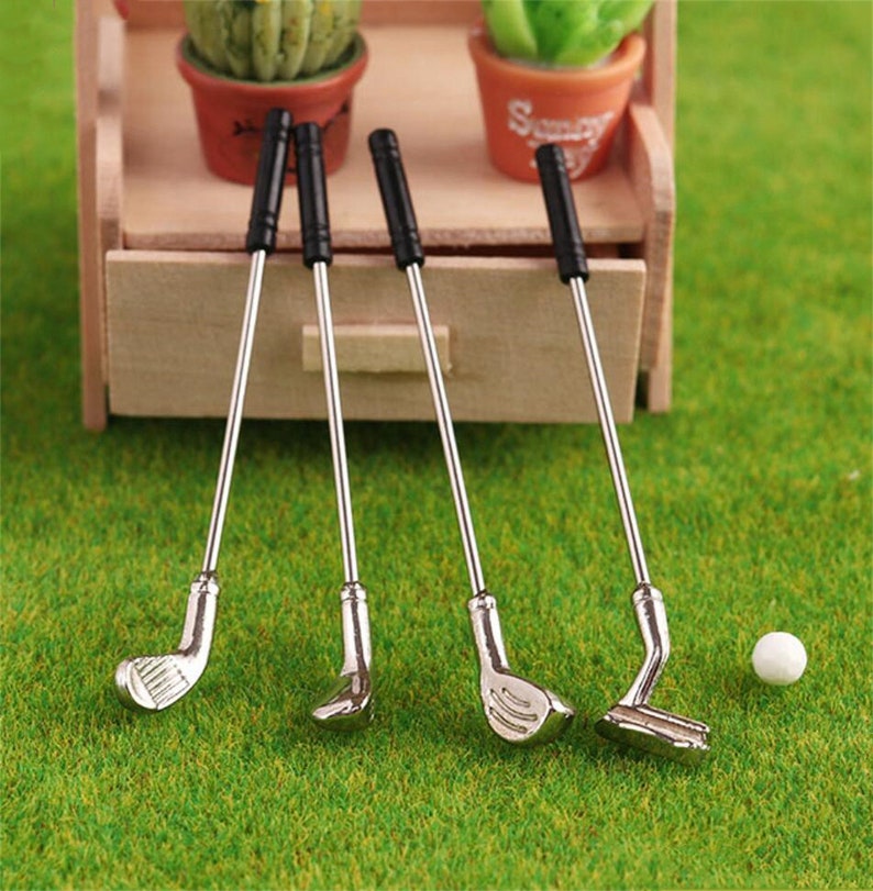 Miniature golf club set Miniature outdoor activities Dollhouse Etsy