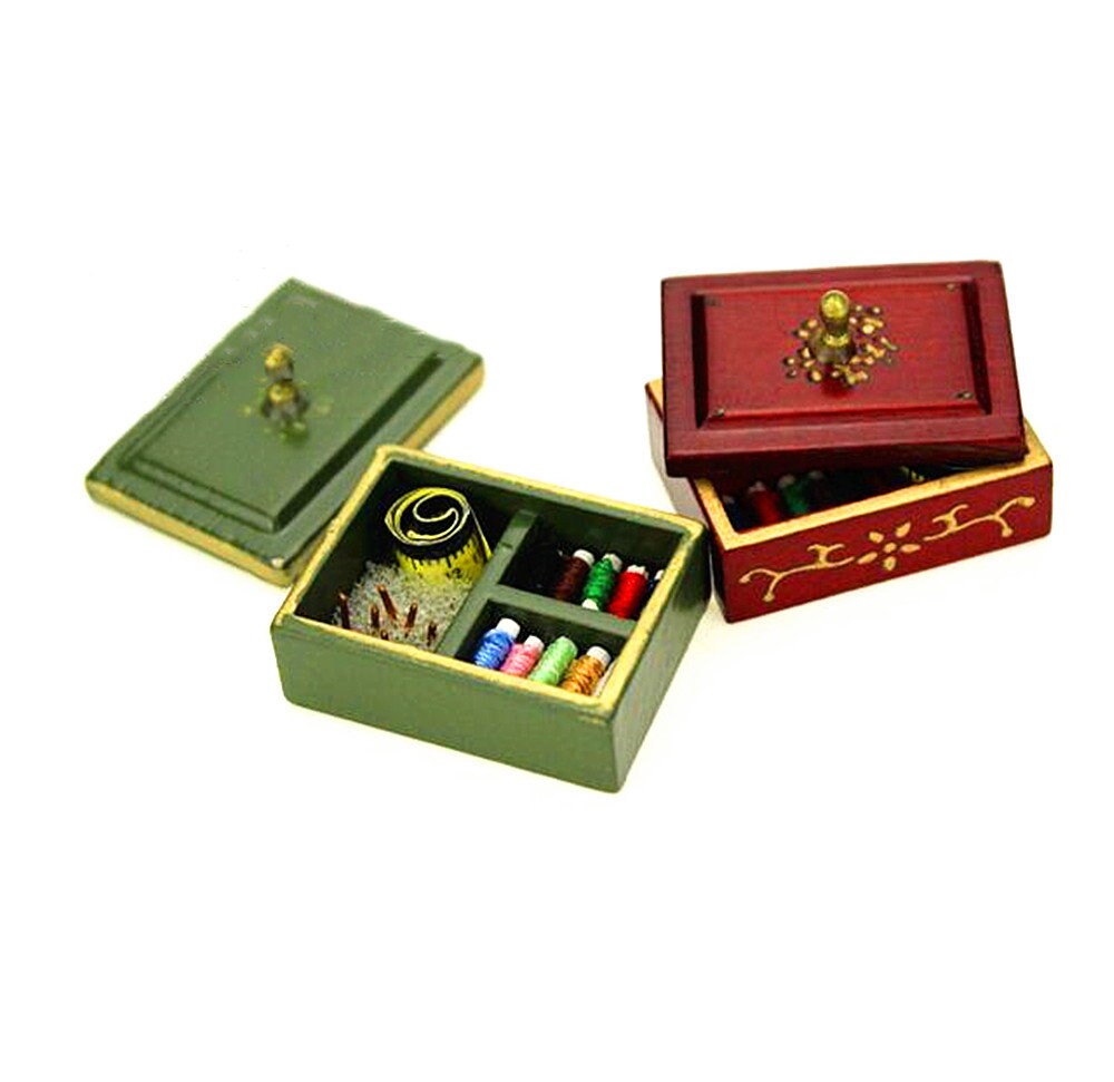 Miniature sewing box set Miniatures Miniature tailor tools Etsy