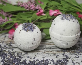 Lavender Bath Bomb, Dye Free, Natural Floral Bath Bombs, Spa Gift, Mothers Day, Bridal Shower Gift, Bridal Shower Favors, Baby Shower Favors