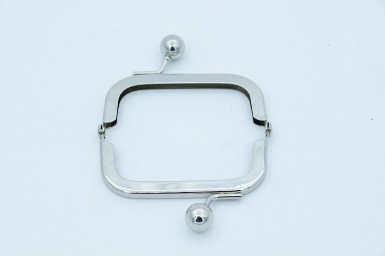 10 pcs silver 3 kiss lock glue in coin frame metal purse frame image 3