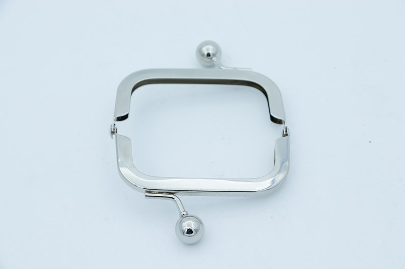 10 pcs silver 3 kiss lock glue in coin frame metal purse frame image 2